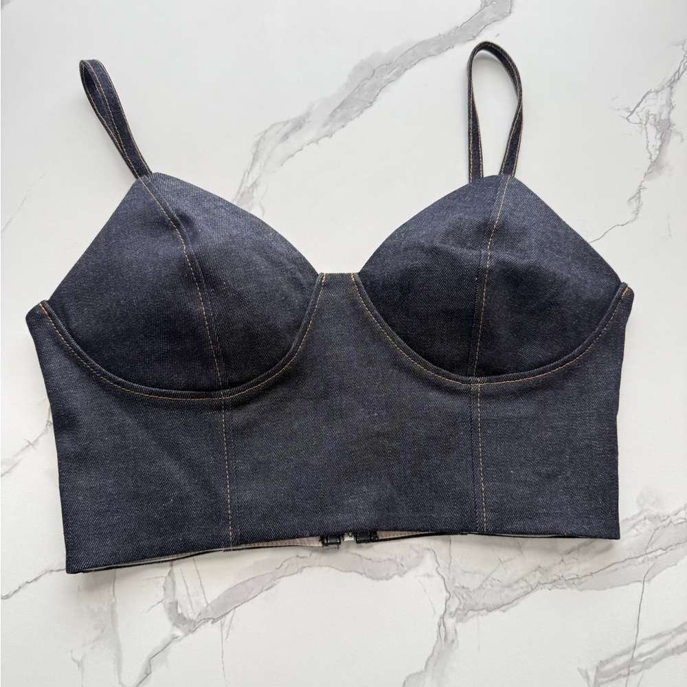 Dark Denim Bralette Top
